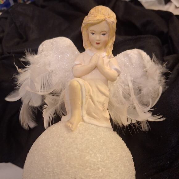 Simply Shabby Chic Christmas Angel 9" Tree Topper Blonde Angel - Picture 2 of 6